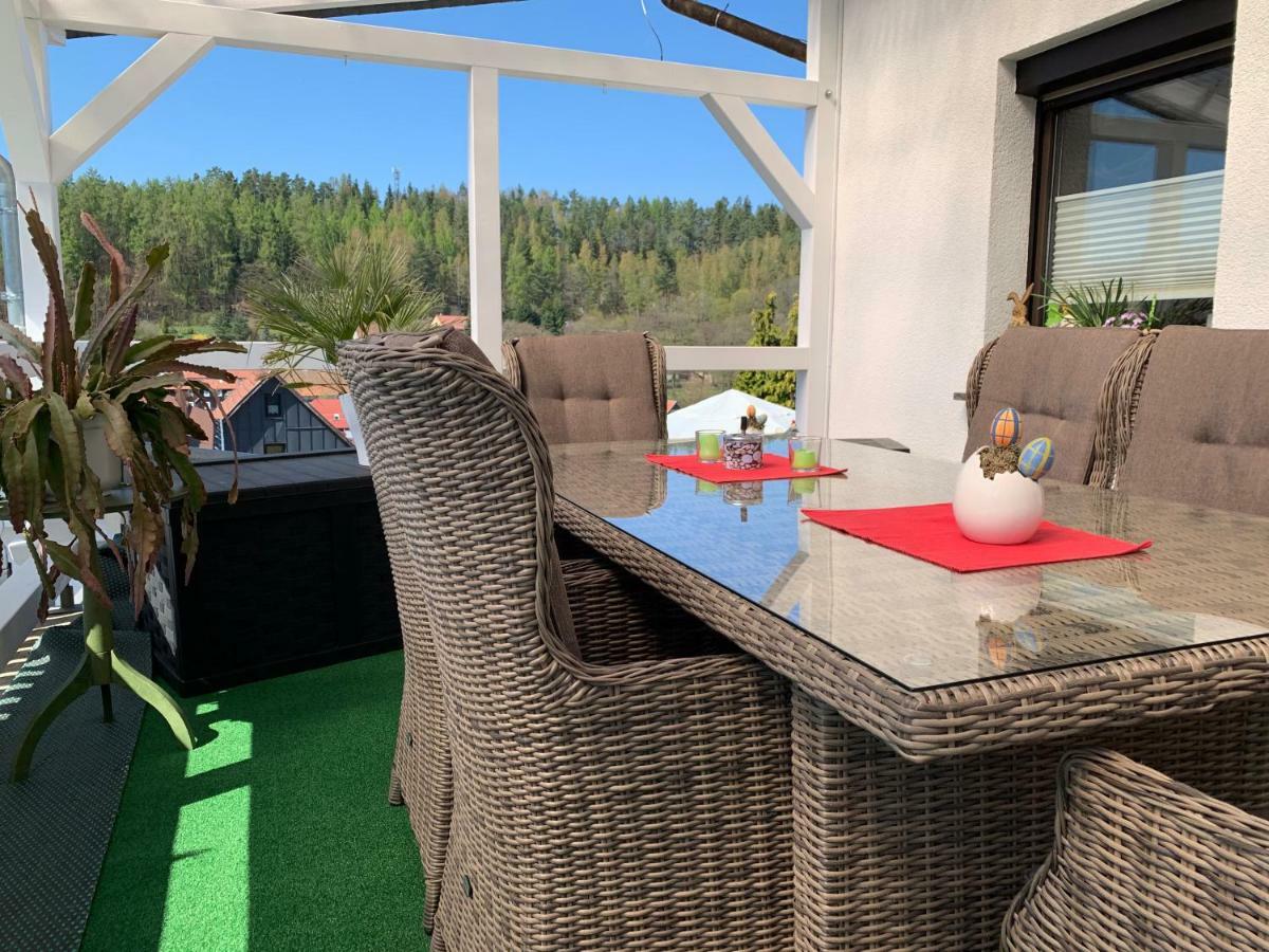 Ferienhaus Zur Waldauer Hoehe Mit 3 Sz, 120Qm & 40Qm Balkon Schleusingen Eksteriør billede